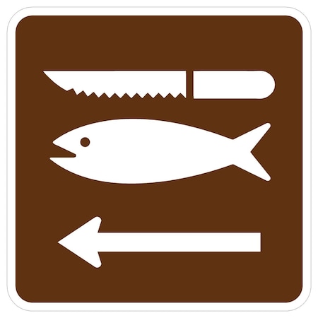 Sign Solutions Usa Fish Cleaning Station, Aluminum, 18 in x 18 in DCS08HWT1818CUS00016